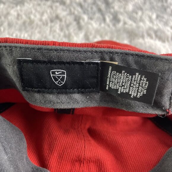 Gonzaga Bulldogs Zags Hat Cap Adjustable Red Nike Golf Needlecord Corduroy - Picture 11 of 12